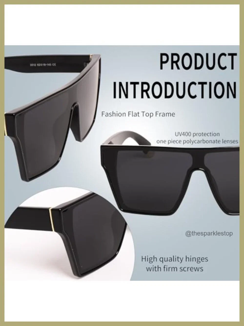 Oversized Polarized Sunglasses TR-90 Frame UV400 Shatterproof Driving Cycling